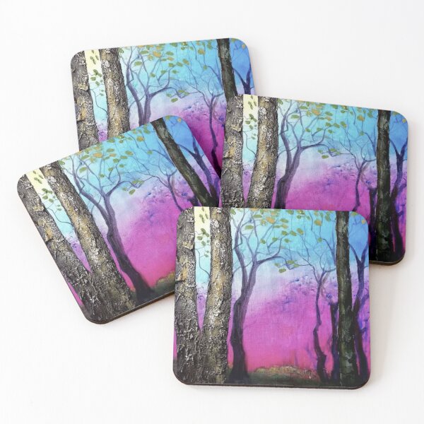 Item preview,  Sunset pink and leafy blue designed and sold by ikon-olga.