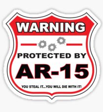 Ar-15 Protected by Ar-15 Shield Sticker