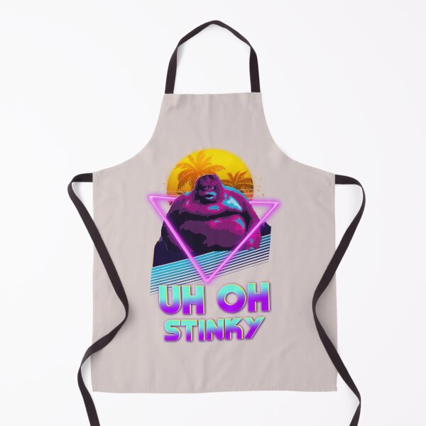 Item preview, Uh Oh Stinky Poop Le Monke 80s Vaporwave Outrun Style Sticker designed and sold by InkenDoreenKrec.