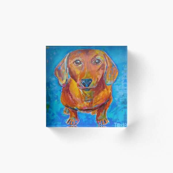 Foxy Doxie Acrylic Block