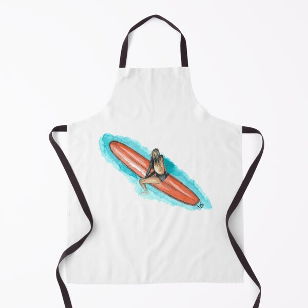 Item preview, Lull - Surfer girl on orange surfboard in turquoise water designed and sold by LaniCroaker.
