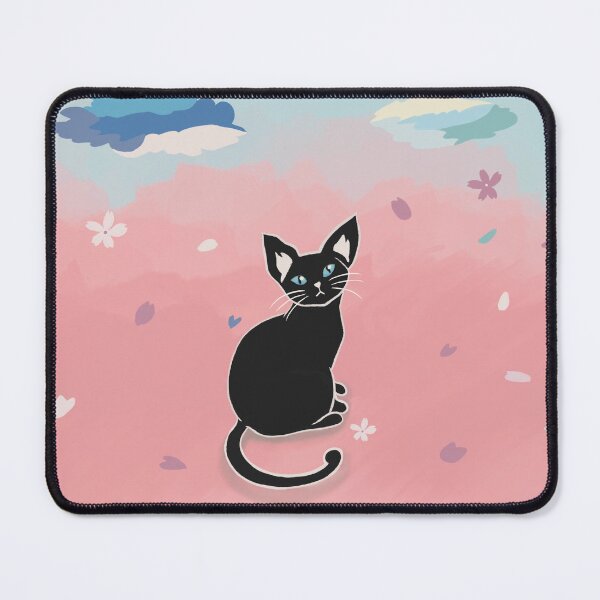 Item preview, Dreamy black cat on pink and blue cloud designed and sold by Dearlinh.