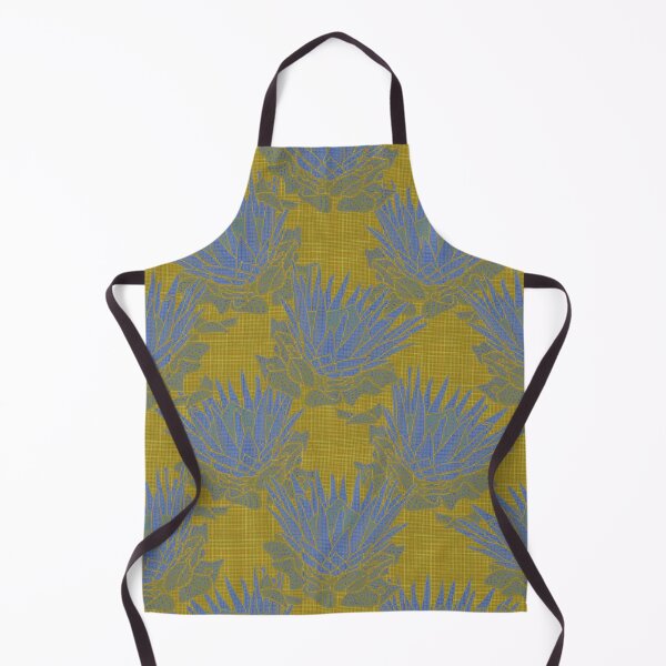 Item preview, Protea spike linen look in cobalt blue designed and sold by Wildwagner.