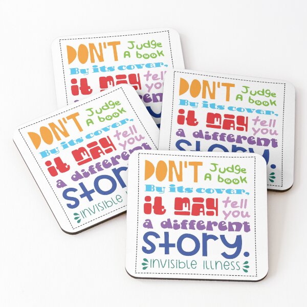 Item preview, Don't Judge a book by its cover (Rainbow Version) - Invisible Illness Awareness designed and sold by The Chronic's  Chronicles.