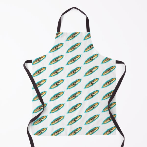Item preview, Sunny (pattern) - Surfer girl on yellow surfboard in turquoise water designed and sold by LaniCroaker.