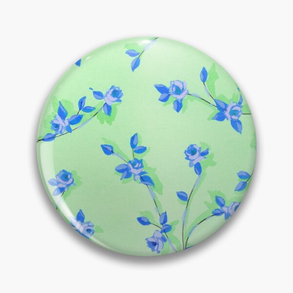 Artikelvorschau, Little Blue Rose Blumenmuster auf lindgrünem Hintergrund entworfen und verkauft von Shadowlight21.