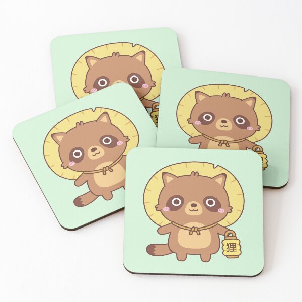 Item preview, Cute Tanuki Raccoon Dog With Lantern designed and sold by rustydoodle.