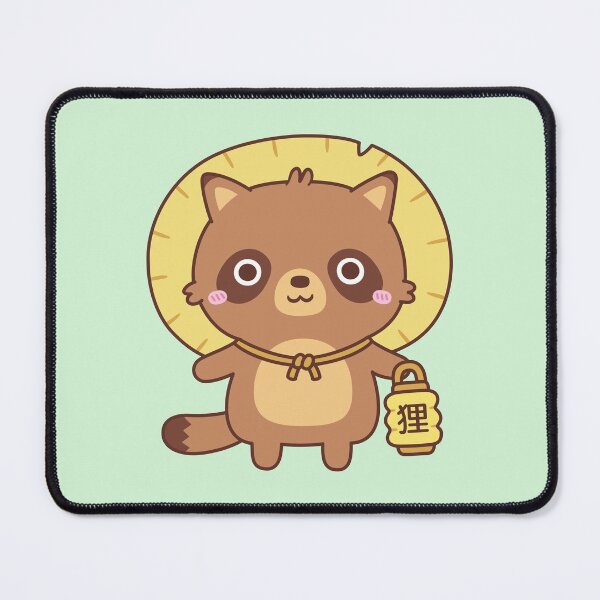 Item preview, Cute Tanuki Raccoon Dog With Lantern designed and sold by rustydoodle.