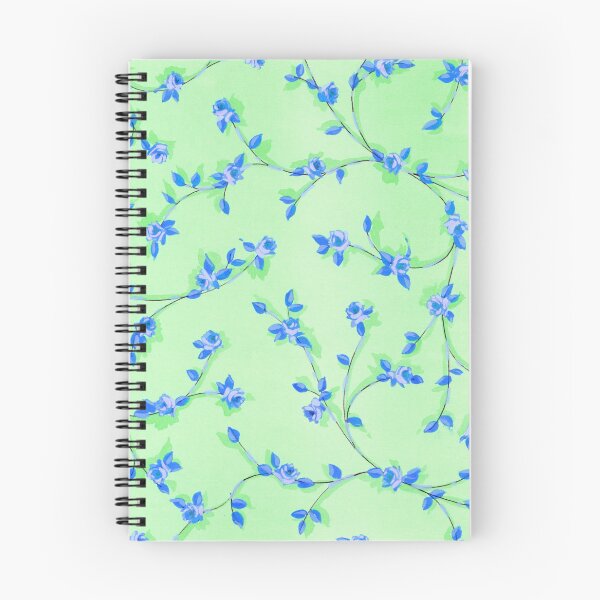 Aperçu de l'œuvre Petit motif de fleur rose bleu sur fond vert lime créée et vendue par Shadowlight21.