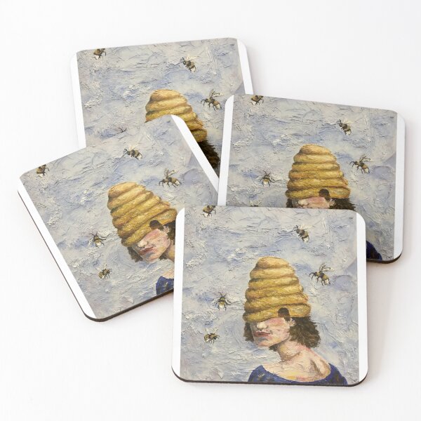 Item preview, Busy Bees Surreal Painting designed and sold by Kathryn Davis.