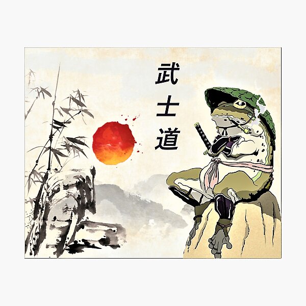 Artikel-Vorschau von Samurai Frosch Philosoph, designt und verkauft von Clifficus.