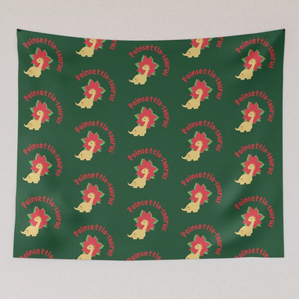 Item preview, Dinosaur Christmas: Poinsettia-saurus designed and sold by baldbird.