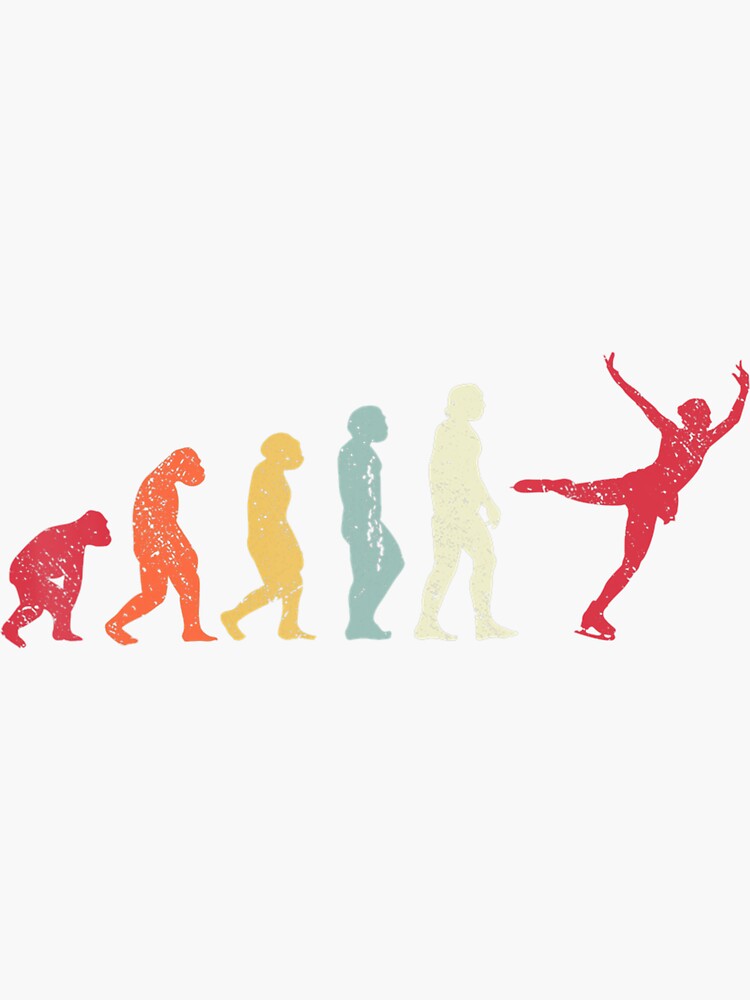 "Ice Skating Evolution Skate Winter Sports Figure Skater" Sticker for Sale by ReneBurkhardt