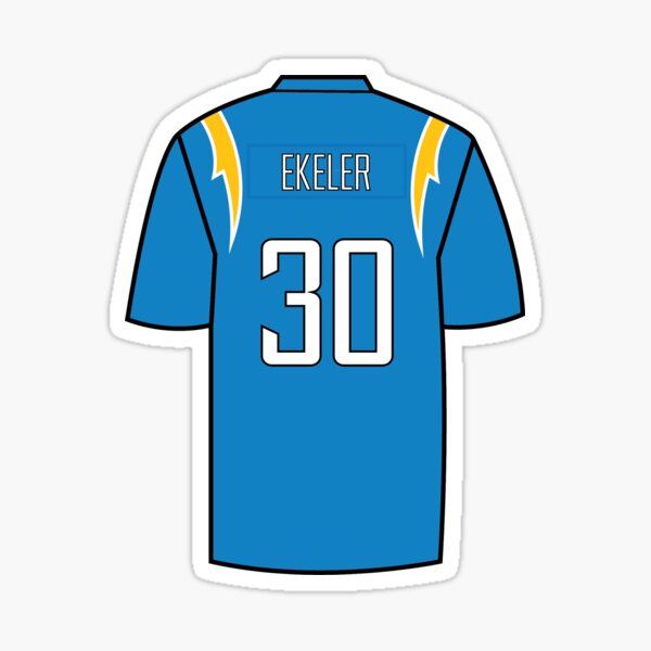 Austin Ekeler Away Jersey Sticker for Sale by designsheaven