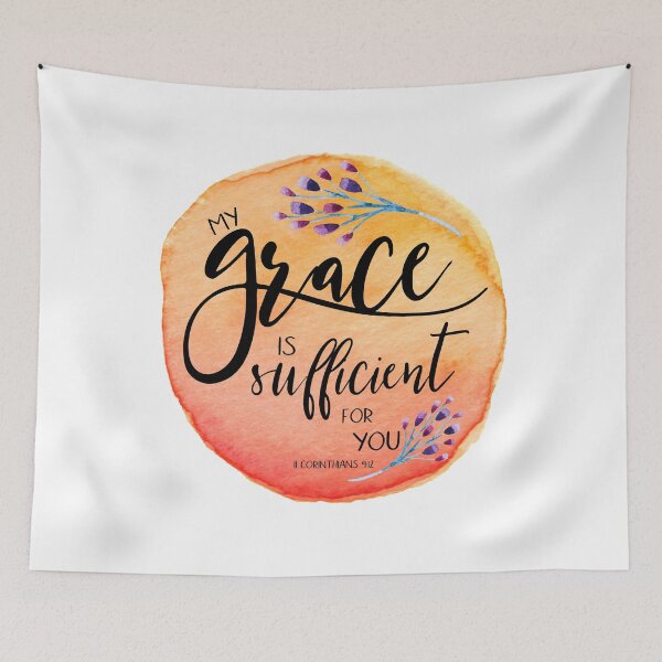Item preview, Bible Verse - My Grace is Sufficient - 2 Corinthians 9:12 designed and sold by JacquelineLim.