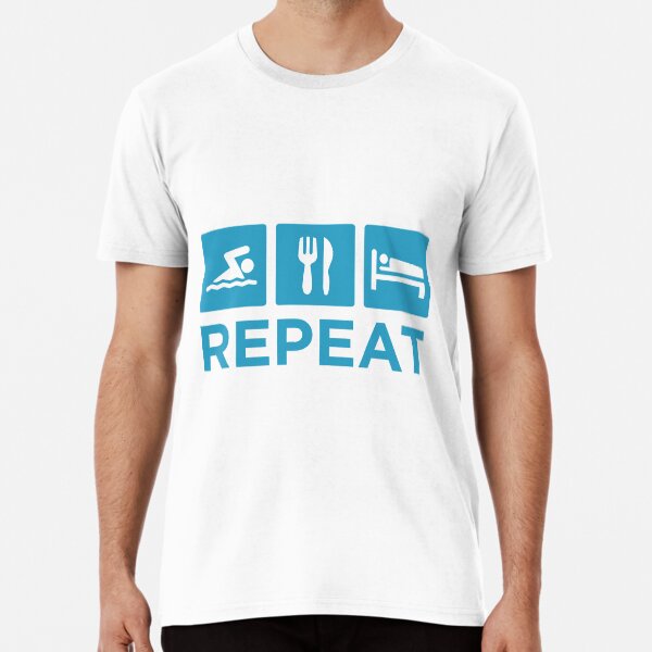 Item preview, Swim Eat Sleep Repeat - Swimming Quote designed and sold by swimarts.