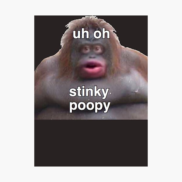 Uh Oh Stinky Poop Sticker Photographic Print For Sale By