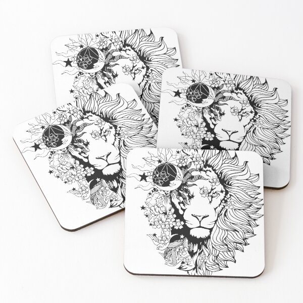 Item preview, Lion Moon Flower Design designed and sold by Demirake.