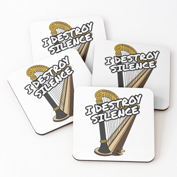Item preview, I Destroy Silence Harp Player Harpist Orchestra Funny designed and sold by doodlerob.