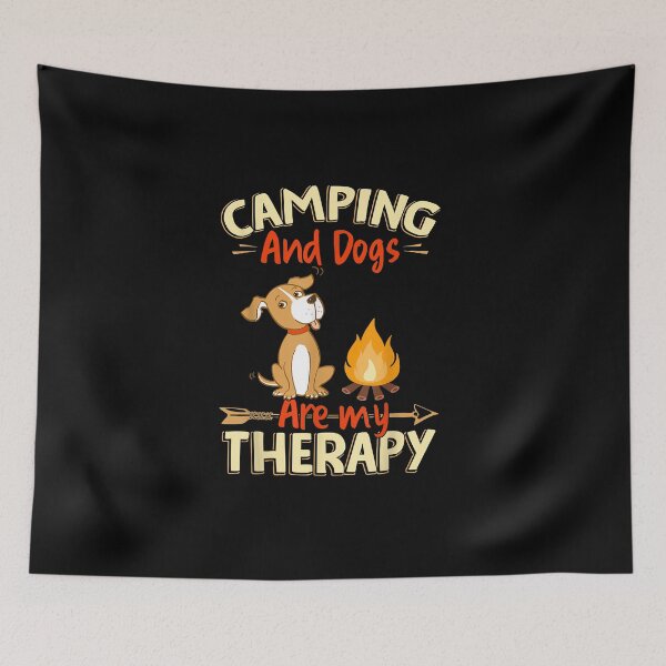 Item preview, Camping And Dogs Are My Therapy Gift designed and sold by Revonda Codjoe.