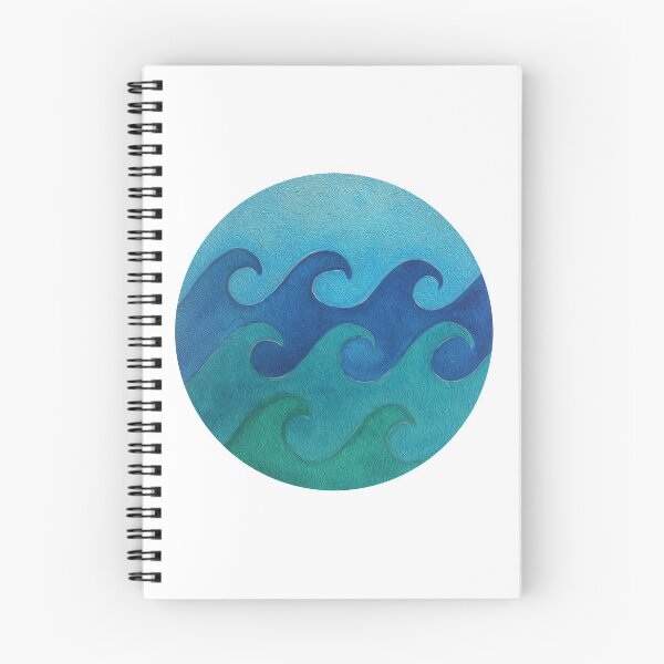 Item preview, Rolling Waves - Turquoise and blue ocean waves designed and sold by LaniCroaker.