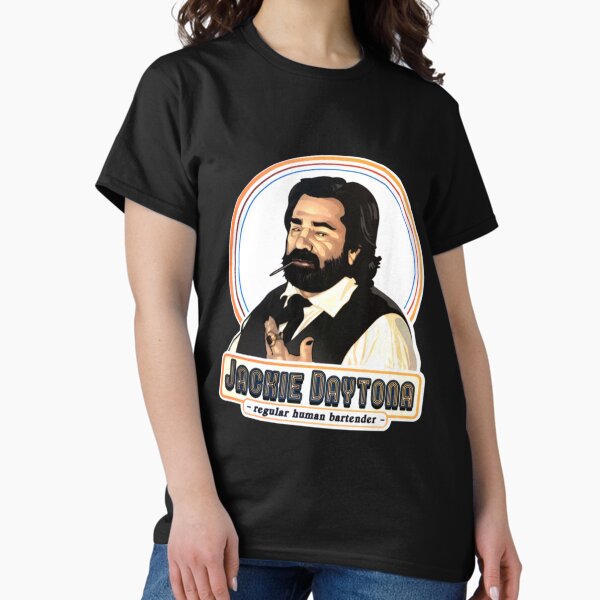 Aperçu de l'œuvre T-shirt Jackie DaytonaJackie Daytona Regular Human Bartender vintage créée et vendue par MCircus.