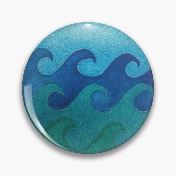 Item preview, Rolling Waves - Turquoise and blue ocean waves designed and sold by LaniCroaker.