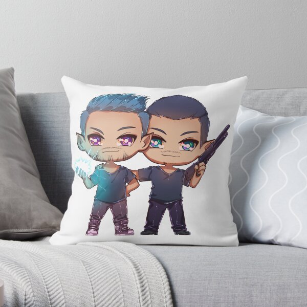 Roman & Jude: Monster Hunters Throw Pillow