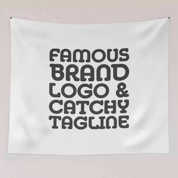 Item preview, Famous brand logo and catchy tagline designed and sold by crazycollective.