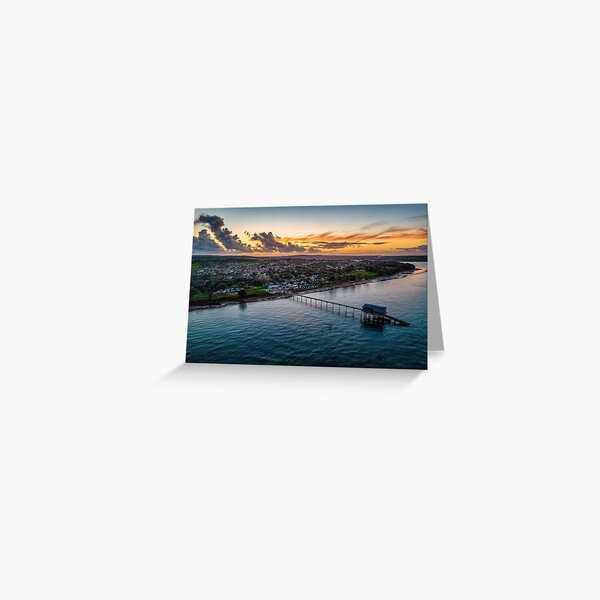 Bembridge Sunset Isle Of Wight Greeting Card