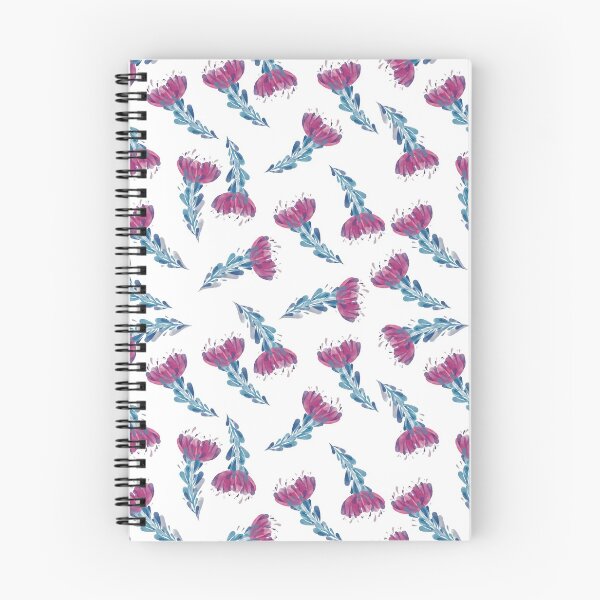 Item preview, watercolor flower pink and blue flowers pattern nature designed and sold by MarigoldTate.