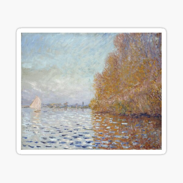 argenteuil basin with a single sailboat by claude monet