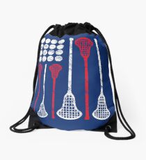 USA Lacrosse American Flag Drawstring Bag
