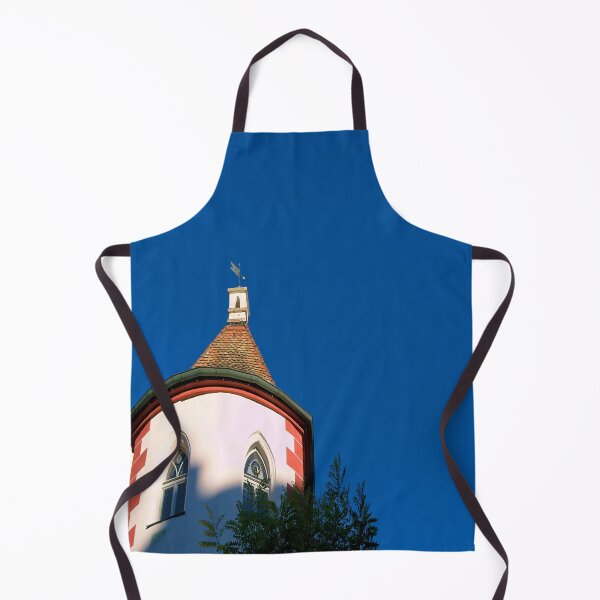 Item preview, Castle tower in autumnal evening light against a clear blue sky designed and sold by frankuffmann.