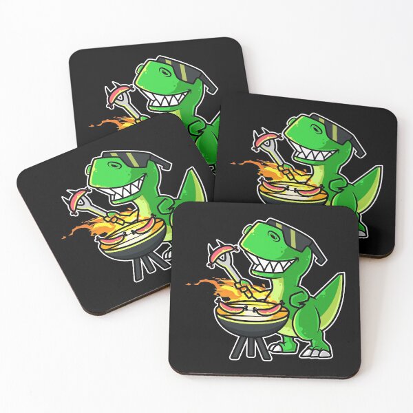 Item preview, Cool Dinosaur Tyrannosaurus Cooking Sausages Barbecue BBQ graphic designed and sold by theodoros20.