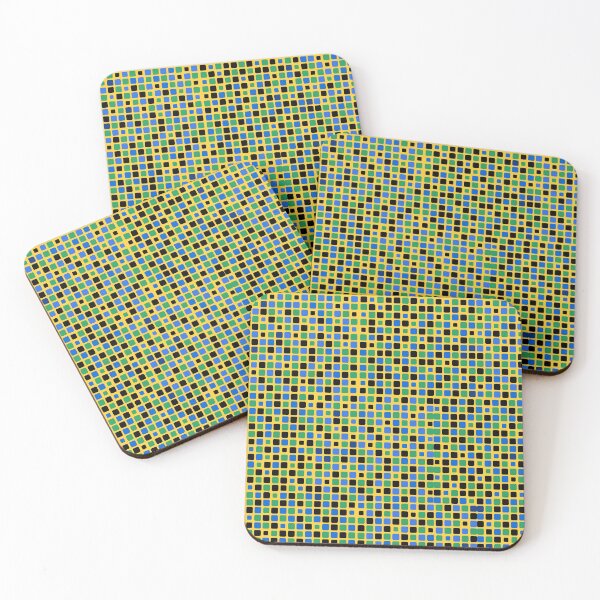 Item preview, geometric abstract Multicolor Square Pattern-by ABATKOK designed and sold by abatkok.