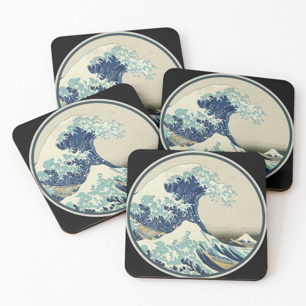 Item preview, Kanagawa circle Hokusai Big Wave designed and sold by T-paw.