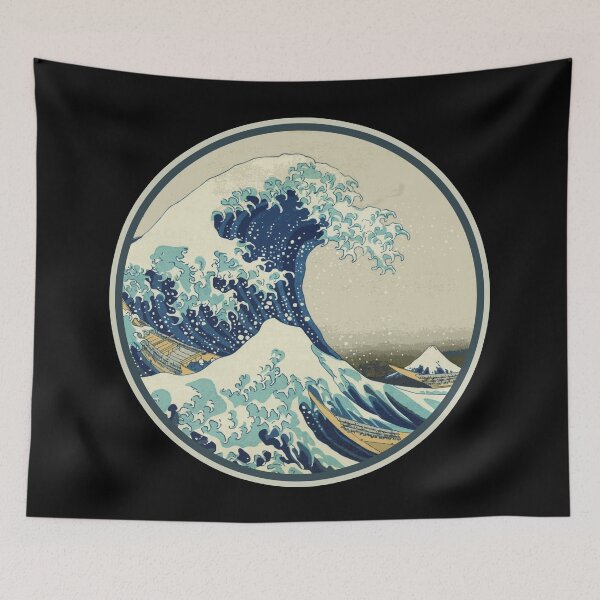 Item preview, Kanagawa circle Hokusai Big Wave designed and sold by T-paw.