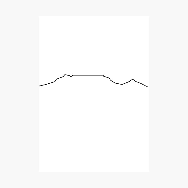 table mountain line drawing