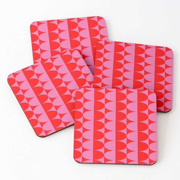 Item preview, Mid-century Retro Optical Oval Candy Pink and Red designed and sold by Octavia Soldani.