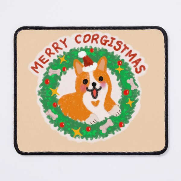 Item preview, Merry Corgistmas Funny Welsh Corgi Christmas Wreath for Corgi Mom Dad designed and sold by JooArtPrints  ★★★★★.