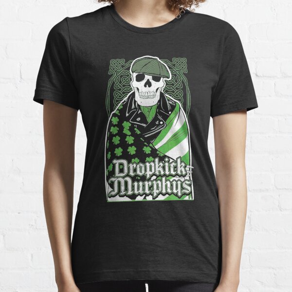 Costume de crâne drôle de Dropkicks vert Musique de la Saint-Patrick T-shirt essentiel