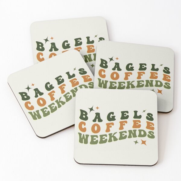 Item preview, Bagels Coffee Weekends designed and sold by Kathleen Creative.