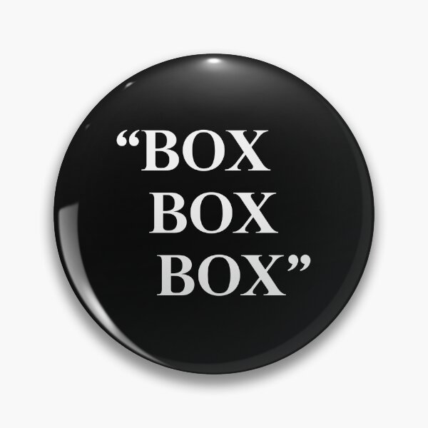 Artikelvorschau, "BOX BOX BOX" Formel 1 Zitat entworfen und verkauft von GayanthiPerera.