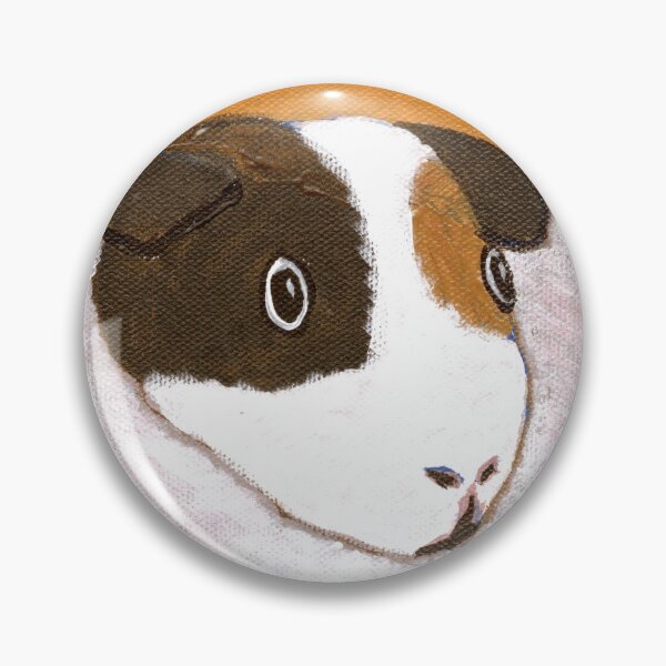Aperçu de l'œuvre Cochon d'Inde : Perry ~ Cavy tricolore ~ Pop Art ~ Peinture originale ~ LilyKoArt créée et vendue par Spinning Plates 360.