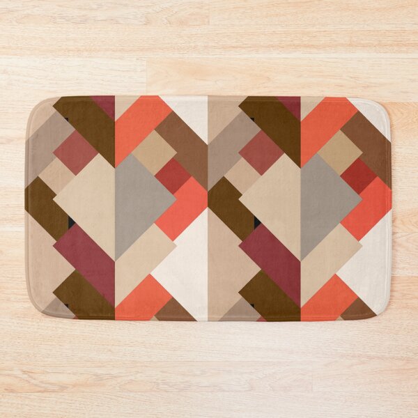 Item preview, Modern Abstract Triangles, Brown, Taupe and Orange designed and sold by Marymarice.