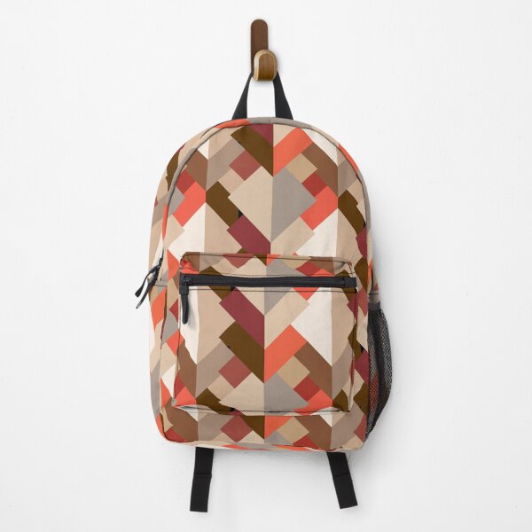 Item preview, Modern Abstract Triangles, Brown, Taupe and Orange designed and sold by Marymarice.