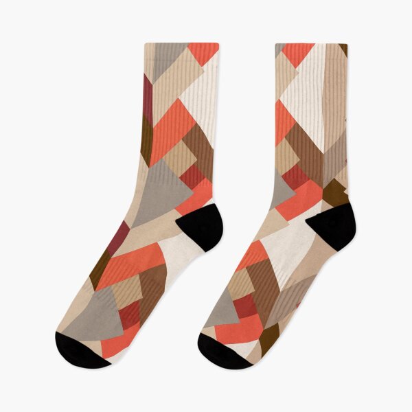 Item preview, Modern Abstract Triangles, Brown, Taupe and Orange designed and sold by Marymarice.