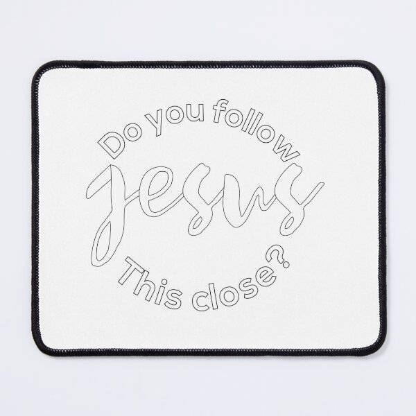 Item preview, Do you follow jesus this closely? whithe sticker- christian quotes about life designed and sold by Raminovitch.