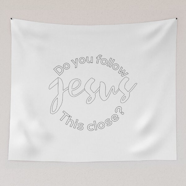 Item preview, Do you follow jesus this closely? whithe sticker- christian quotes about life  designed and sold by Raminovitch.